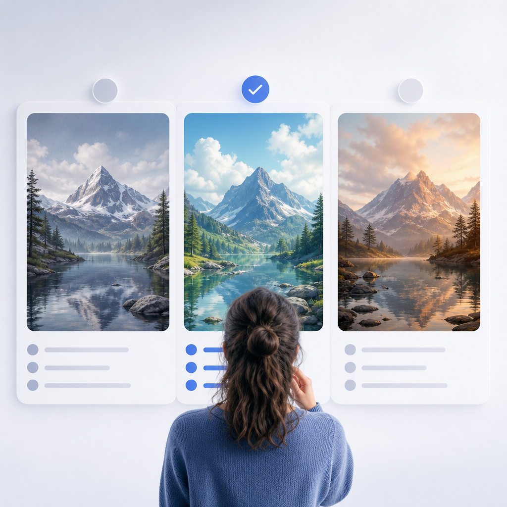 How to compare AI image results